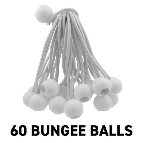 Bungee balls white marquee - balls, 6"