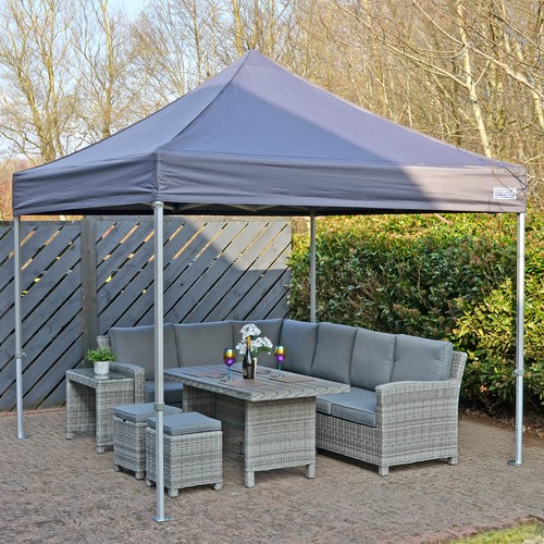 Azuma 3x3m grey pop gazebo - up,